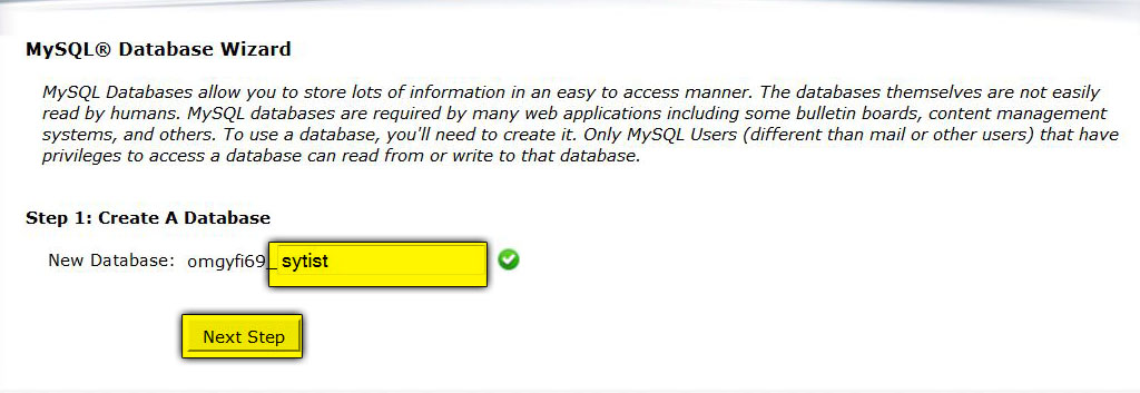 Creating a MySQL Database in cPanel  